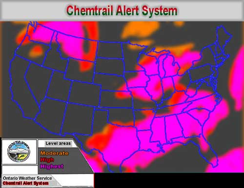 Kevin Martin  |  Ontario Weather Service  September 8, 2008 2:45am PDT 	•	4 	•	diggs 	•	digg it WARNING: extreme spraying across Great Lakes and Gulf states today … Are they making a path for hurricane Ike by next weekend? The Northeastern USA around New York City will remain spray free today. Am getting news two main targets today. One will be the Great Lakes and Ohio River Valley region. A massive spray arsonal is expected in the area. Texas across the Gulf States will be sprayed up into the Carolinas. A major attack is scheduled. The Pacific Northwestern States should have a return of spraying, with the Southwestern USA remaining free.