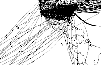 Brian Reid's USENET Traffic Flow Maps (circa 1986-95)
